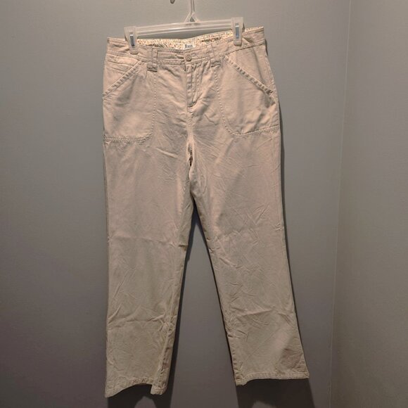 GH Bass & Co Women's Cotton Beige Khaki Chino Pants - Size 10 - Picture 2 of 5